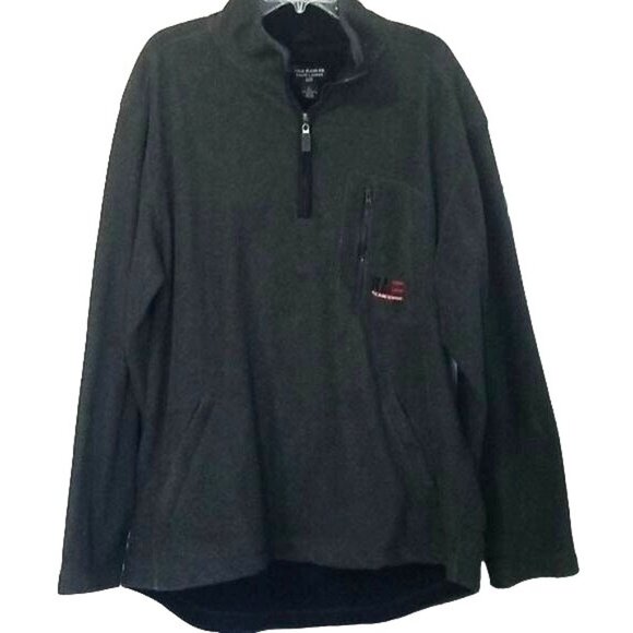Ralph Lauren Pullover Fleece Sz Large Mens Charcoal Grey Jacket - Picture 1 of 4
